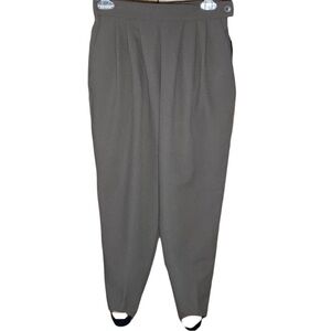 Joan Walters | New Old Stock Vintage Stirrup Pants Taupe Pleated High Waist